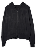 Acid Rain Distressed Zip Hoodie